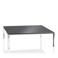 Низкий кофейный стол с черной матовой столешницей - abh/181