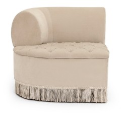 Левая секция модульного пуфа бежевого оттенка - abh/173