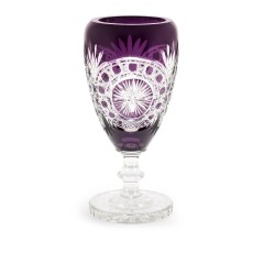 Фиолетовая вазочка с резными узорами - abh/562