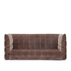 Большой мягкий диван с клетчатой прострочкой - abh/143