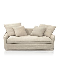 Компактный бежевый диванчик с рельефной отстрочкой - abh/140