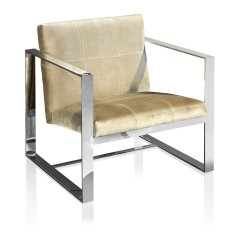 Дизайнерское кресло на каркасе из хромированного металла - abh/021