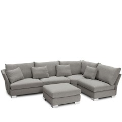 Серый угловой диван со съемными подушками - abh/061