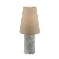 Серая настольная лампа со светло-коричневым абажуром - abh/222