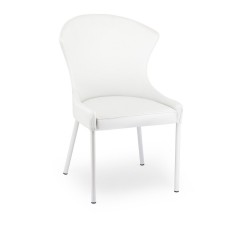 Белый обеденный стул с фигурной спинкой - abh/194