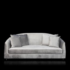 Стильный диван с округлой спинкой, в обивке бархатом - abh/170