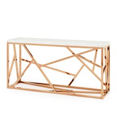 Широкая консоль с белой мраморной столешницей - abh/202