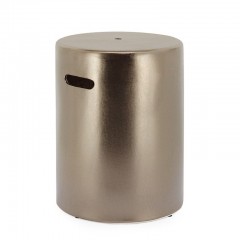 Цилиндрический табурет бронзового цвета с боковой ручкой- прорезью - abh/052