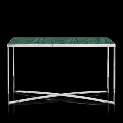 Консоль с зеленой столешницей, украшенной черными узорами - abh/200