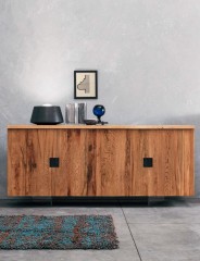 Буфет с распашными дверками из массива орехового цвета - dev/140