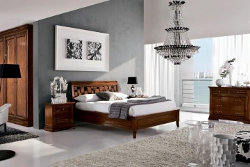 Классическая спальня из массива темно-орехового оттенка - dev/035