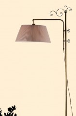 Регулируемый торшер с плиссированным шелковым абажуром - pzg/441