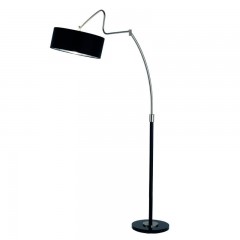 Современный торшер с круглым черным абажуром - pzg/355