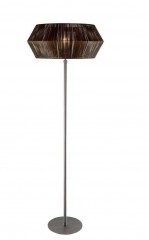 Торшер с плафоном из кожаных шнуров цвета мокко - pzg/078