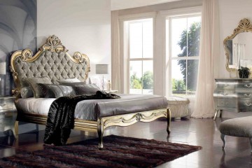 Спальный гарнитур в серебристо-золотых цветах - vto/029