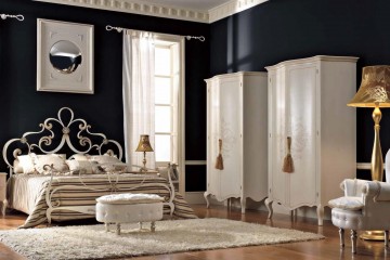 Металлическая кровать с высоким ажурным изголовьем и изножьем - vto/069