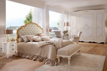 Комплект мебели для спальни в белых и бежевых тонах - vto/049