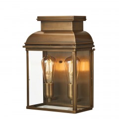 Бронзовое застекленное бра с 2 лампами - esl/074