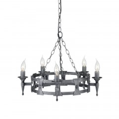 Люстра Biarritz black silver с 5 свечами - esl/047