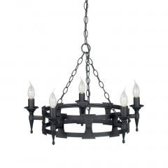 Люстра Biarritz black с 5 свечами - esl/055