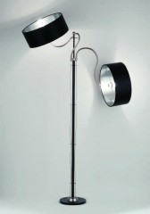 Торшер с 2 черными плафонами на регулируемых ножках - pzg/368
