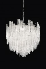 Дизайнерская люстра из длинных стеклянных прямоугольных подвесок - msr/242