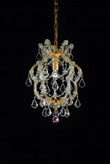 Небольшая люстра с фигурными хрустальными подвесками - msr/029