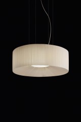 Круглая люстра из плиссированной ткани цвета слоновой кости - msr/166