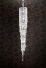 Стильная люстра с каскадом хрустальных подвесок - msr/113