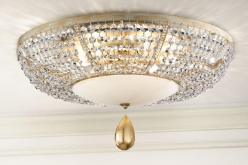 Круглая люстра из хрустальных подвесок - msr/339