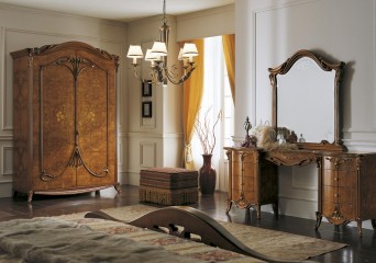 Маленькая спальня из массива в отделке радикой - gri/115