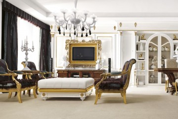 Светлая столовая с черными креслами - gri/122