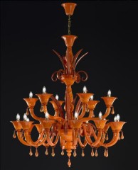 Коричневая люстра с коническими розетками - gab/017