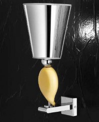 Бра на хромированном основании с желтым декоративным элементом - gab/102