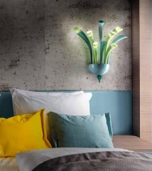 Зелено-голубое бра с изогнутыми трубками - gab/164