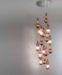 Каскадная люстра со свисающими фигурными плафонами - gab/181