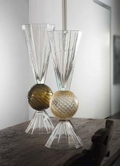 Ваза конической формы с рифленым шаром - gab/199