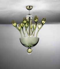 Люстра в форме чаши с устремленными вверх отростками - gab/190