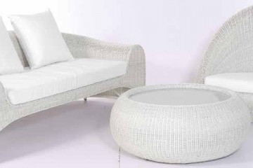 Набор мебели округлых форм бело-серого оттенка - fml/019