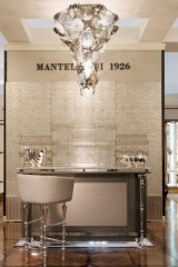 Люстра из муранского стекла с резными листьями - mon/008