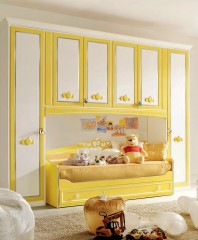 Бело-желтый модульный распашной шкаф - pm4/066