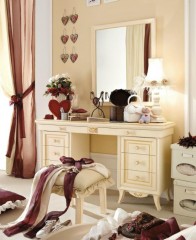 Туалетный стол цвета слоновой кости с 2 тумбами - pm4/083