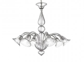 Элегантная люстра из прозрачного венецианского стекла с фигурной осью - gls/230