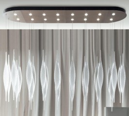 Люстра с декоративными подвесками на овальном основании - gkn/071