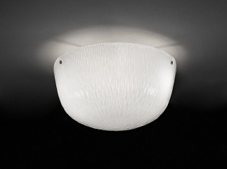 Дизайнерская объемная люстра из декорированного матового белого стекла - gls/450