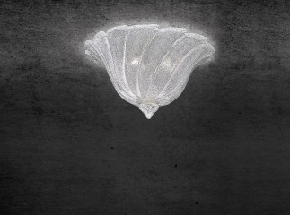 Компактная люстра из декорированного муранского стекла с рельефом - gls/328