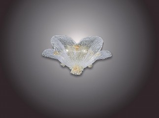 Люстра из прозрачного декорированного стекла в форме цветка - gls/297