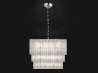 Подвесная люстра из 3 ярусов длинных стеклянных подвесок - gls/026