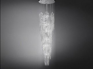 Стильный подвес из стеклянных резных листьев - gls/303