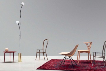 Оригинальный вертикальный светильник с 2 круглыми плафонами - mml/018